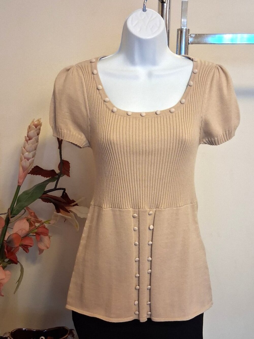 Quality Knit Cardigan Sweater Top Short Sleeves Chic Knitwear Spring Fall 8
